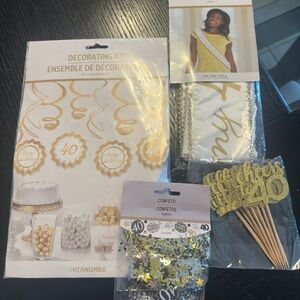 40th Birthday Party Decoration Kit